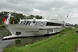 The Elegant Lady docked near Bamberg